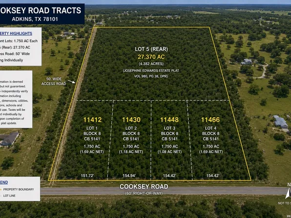 11474 COOKSEY RD LOT 5141, Adkins, TX 78101