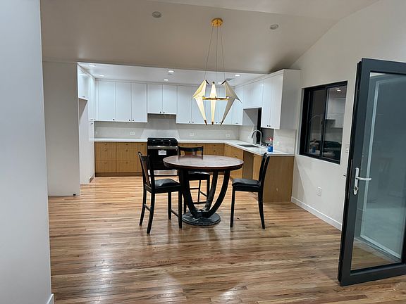 shared kitchen and dining table