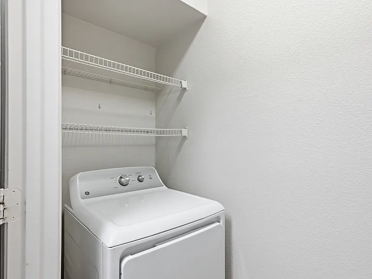 Simplify your routine with a washer and dryer inside.