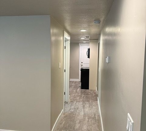 Hall way to the bath and kitchen.