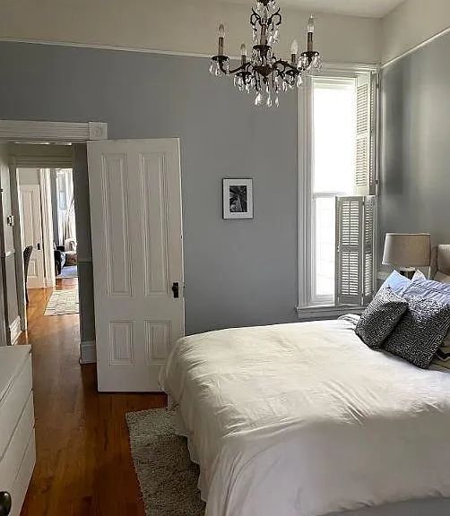 Spacious with lots of natural light in master bedroom.