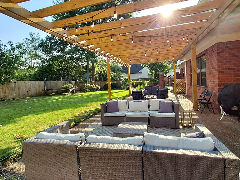 16x33 ft pergola for back patio.