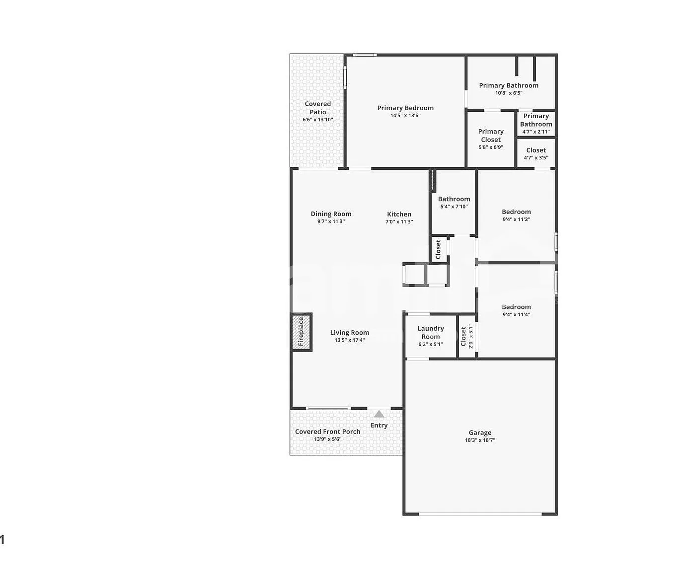 3 bed, 2.0 bath, 1400 sqft, $1,695 — Photo 2