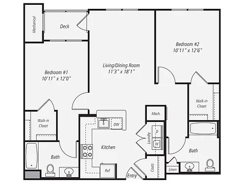 Floor plan B2.2 Renovated