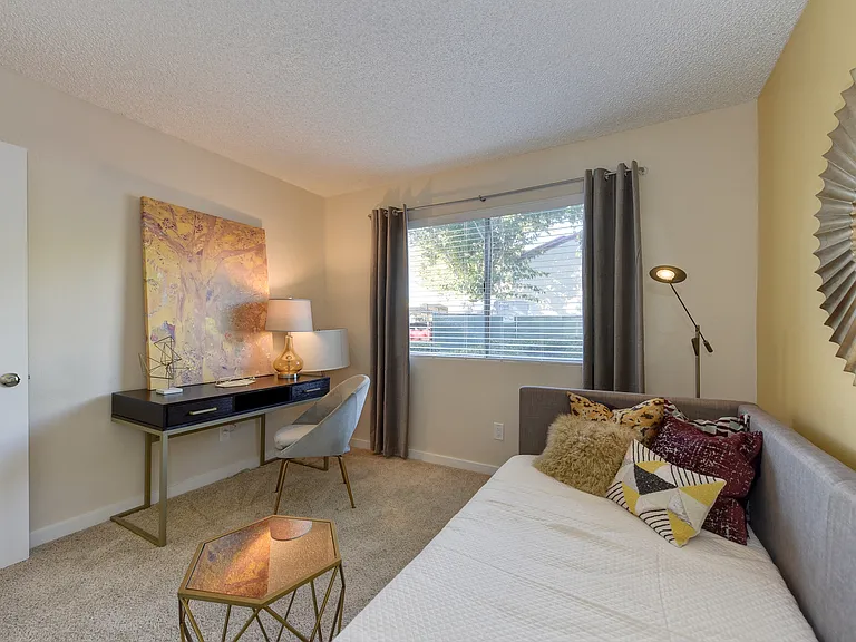 Bedroom with Large Window