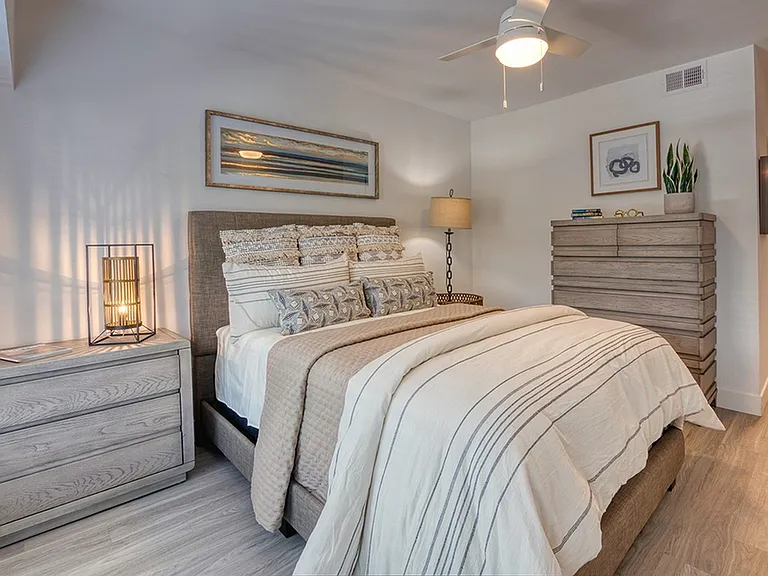 Model apartment bedroom