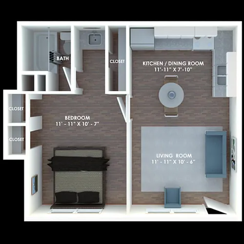 Floor plan 1 Bed