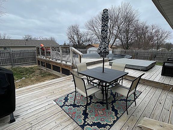 Back door view pool/hot tub
