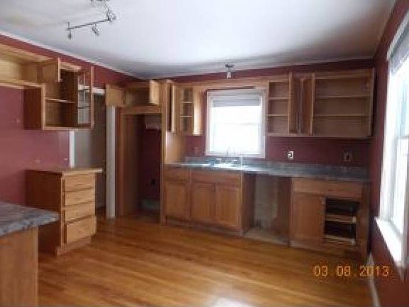 Kitchen with wood floors