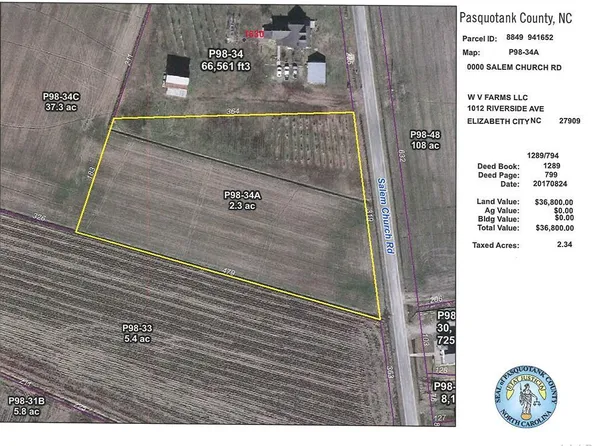 0000 Salem Church Road, Elizabeth City, NC 27909