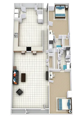 Floor plan Two Bedroom Standard