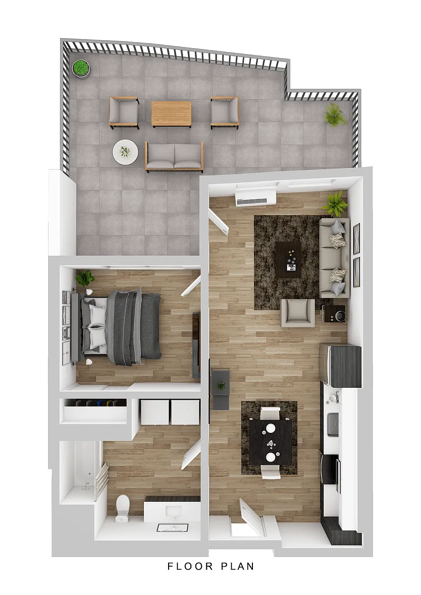 Floor plan Sitka - 1 Bed E (ANSI)