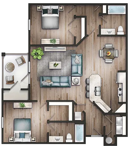 Floor plan 2 Bedroom