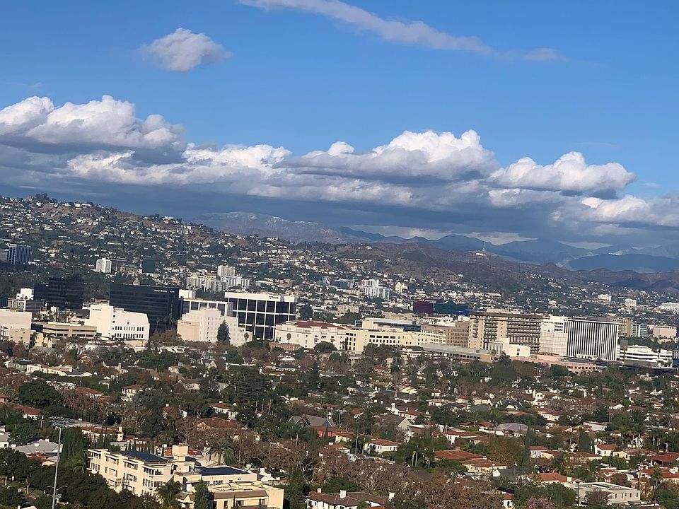 View from apartment - you can see all the way to the Hollywood sign!