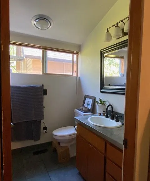 One of two bathrooms