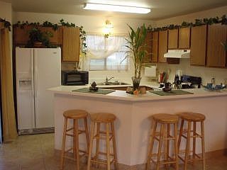 Kitchen open to the living area