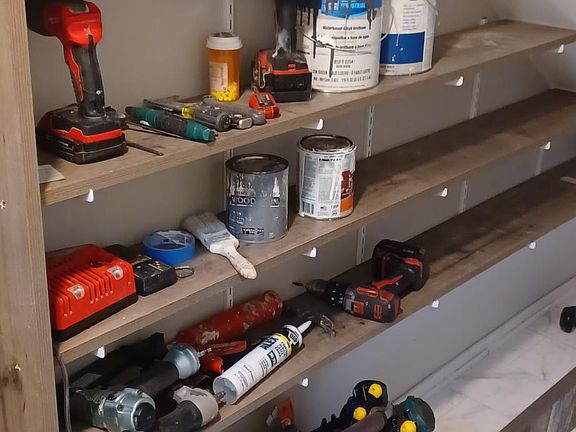 Storage/pantry area in stairwell