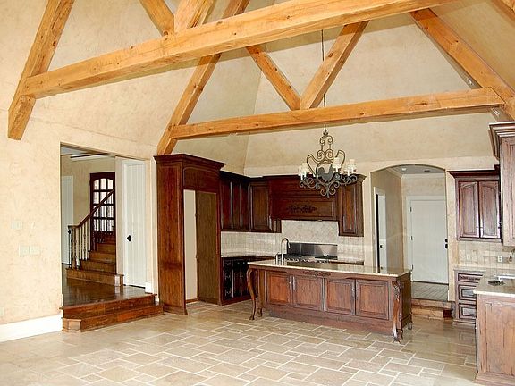 Vaulted & beam kitchen