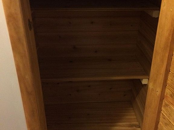 Hall closet cedar lined