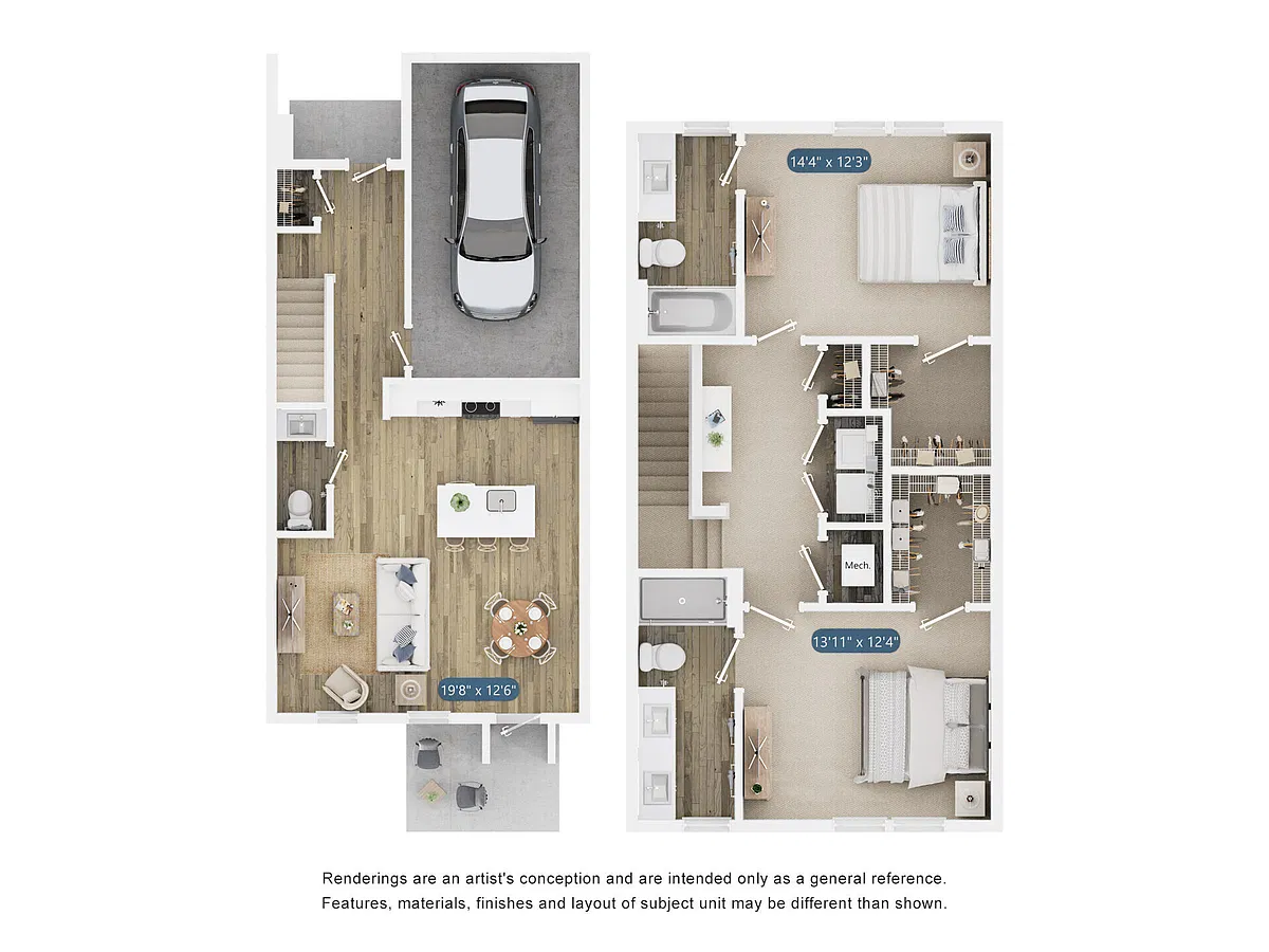Floor plan Townhome E