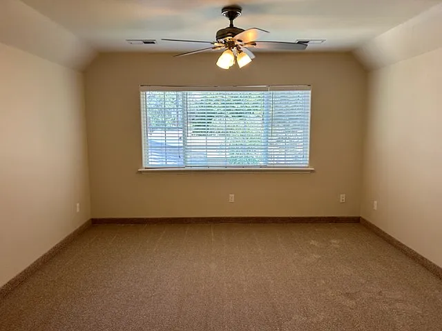 Master bedroom 12' X 13' over looks green belt .... new carpet