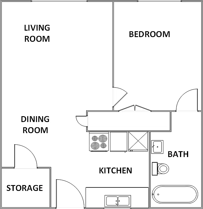 Floor plan One Bedroom