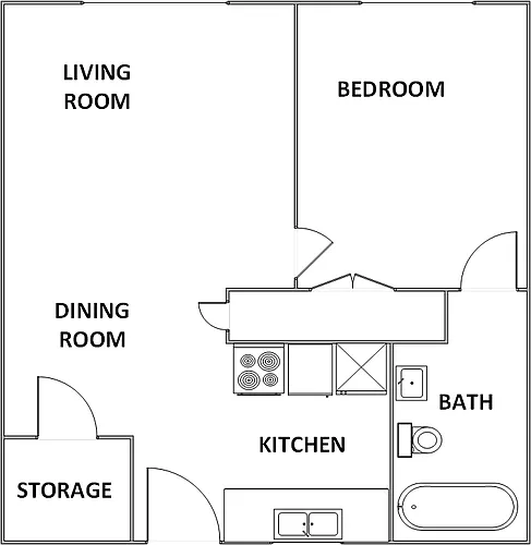Floor plan One Bedroom