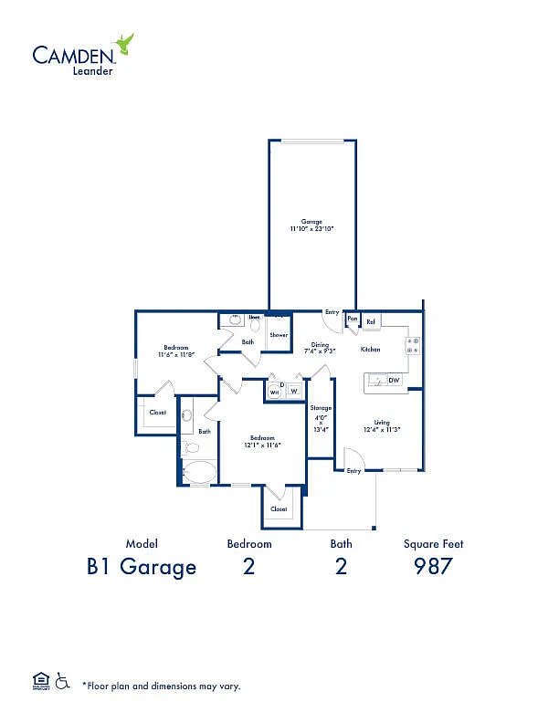 Floor plan B1 Garage
