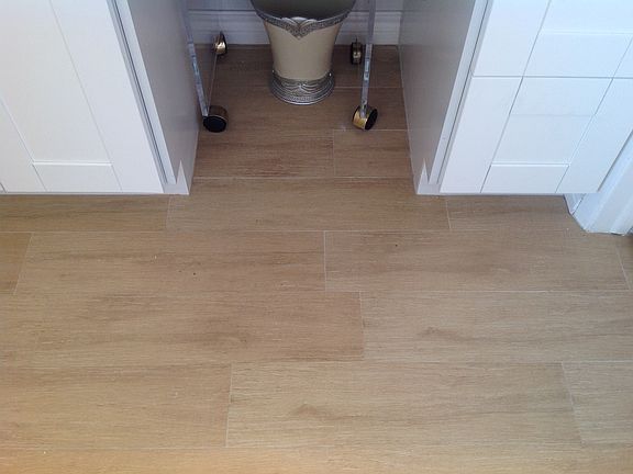 Porcelain tile floor 