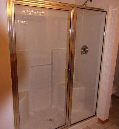 Large Double Shower in Master Bathroom.