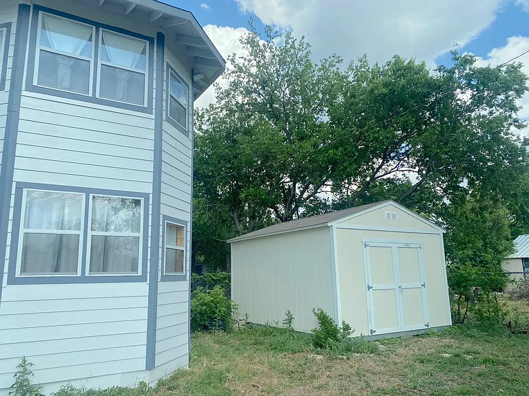 Shed provided for tenant