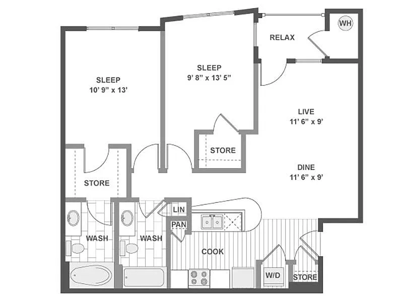 Floor plan 2X2-961