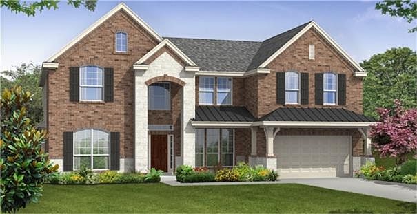 Artist rendering of the same model and floor plan. Elevation N