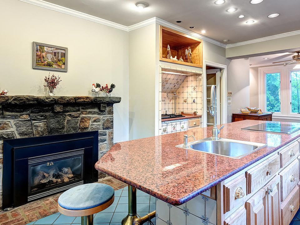 Kitchen with Fireplace