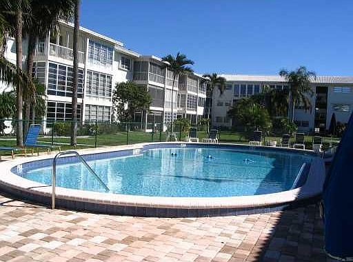 building and pool