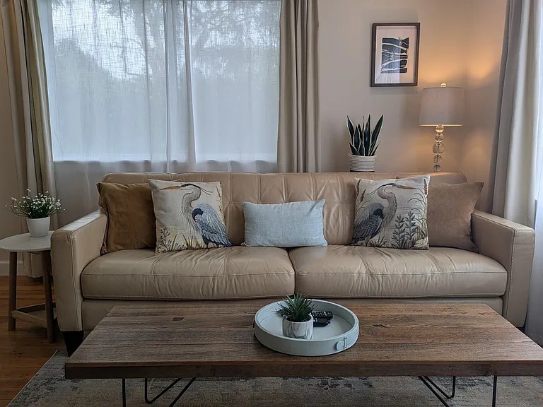 Very comfortable leather couch