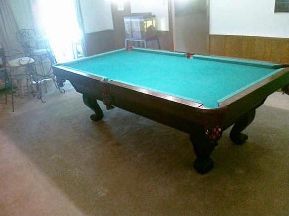 Large gameroom big enough for pool table.