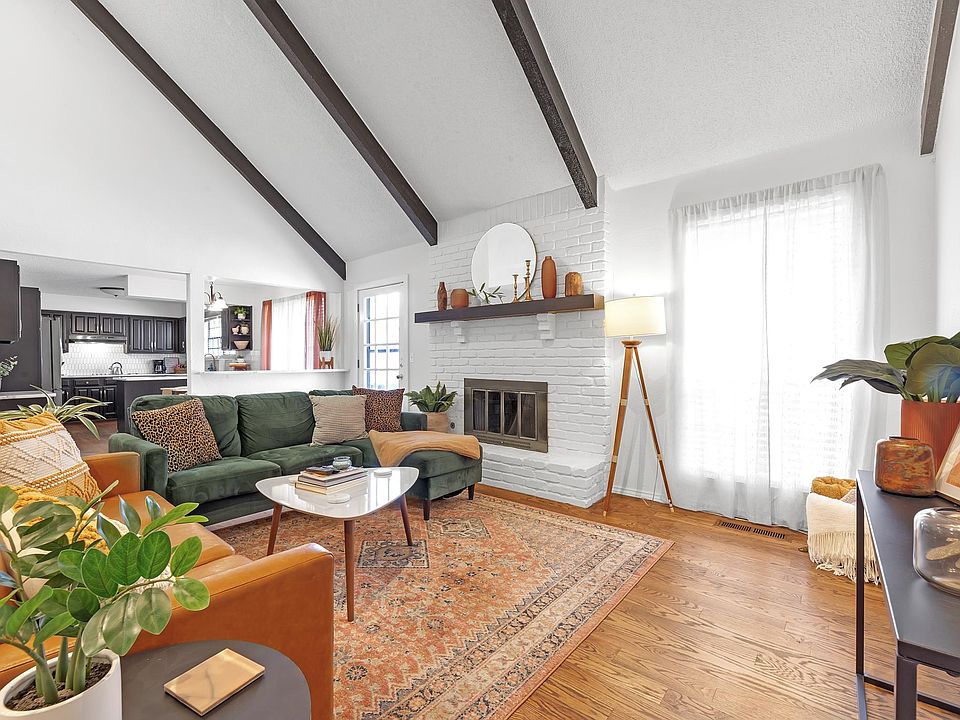 Living Area with Vaulted Ceilings