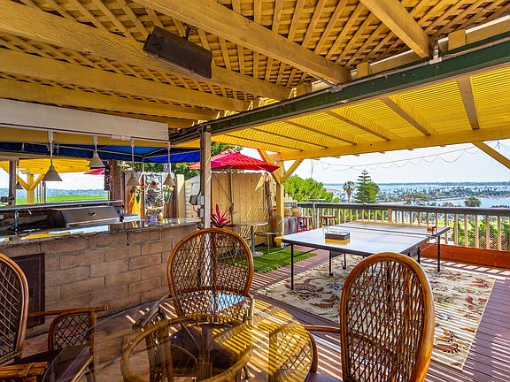 Deck area next to the gazebo