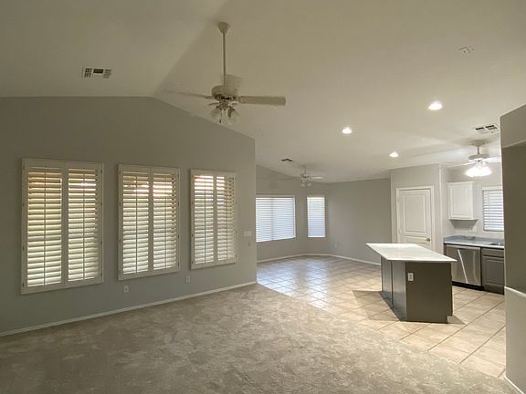 Living room and kitchen from front door