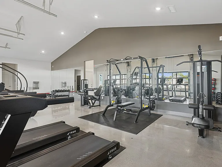 Fitness Center with Treadmill and Smith Machine