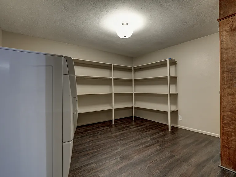 Storage in laundry area