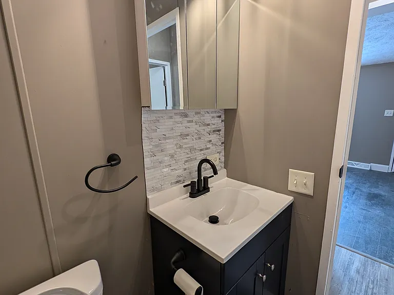 Medicine cabinet above vanity