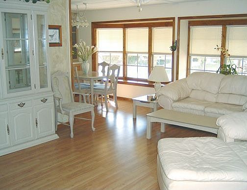 Solid Oak window seat and window casings, oak laminate flooring