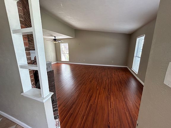 Living area with fireplace