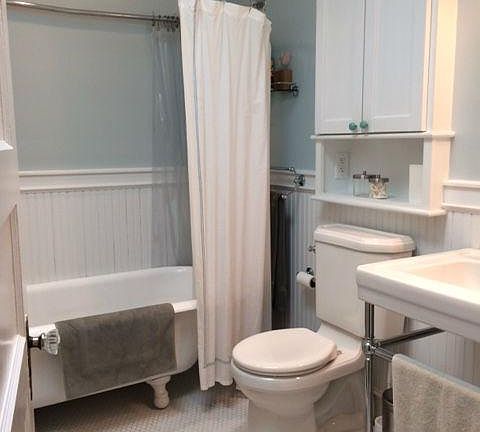 claw-foot shower/bath