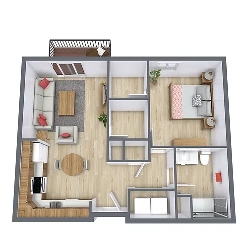Floor plan One Bedroom 11A