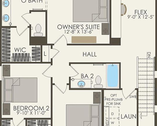 Second Floor 3 br 2.5 ba