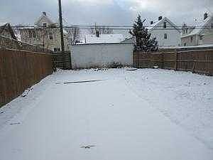 Backyard and garage