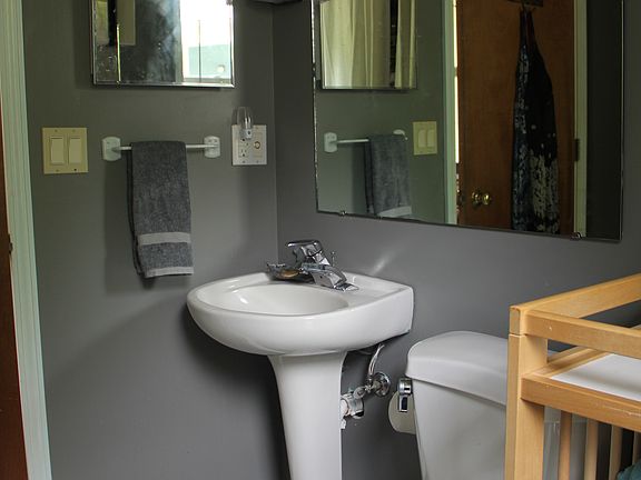 Lower-level bathroom